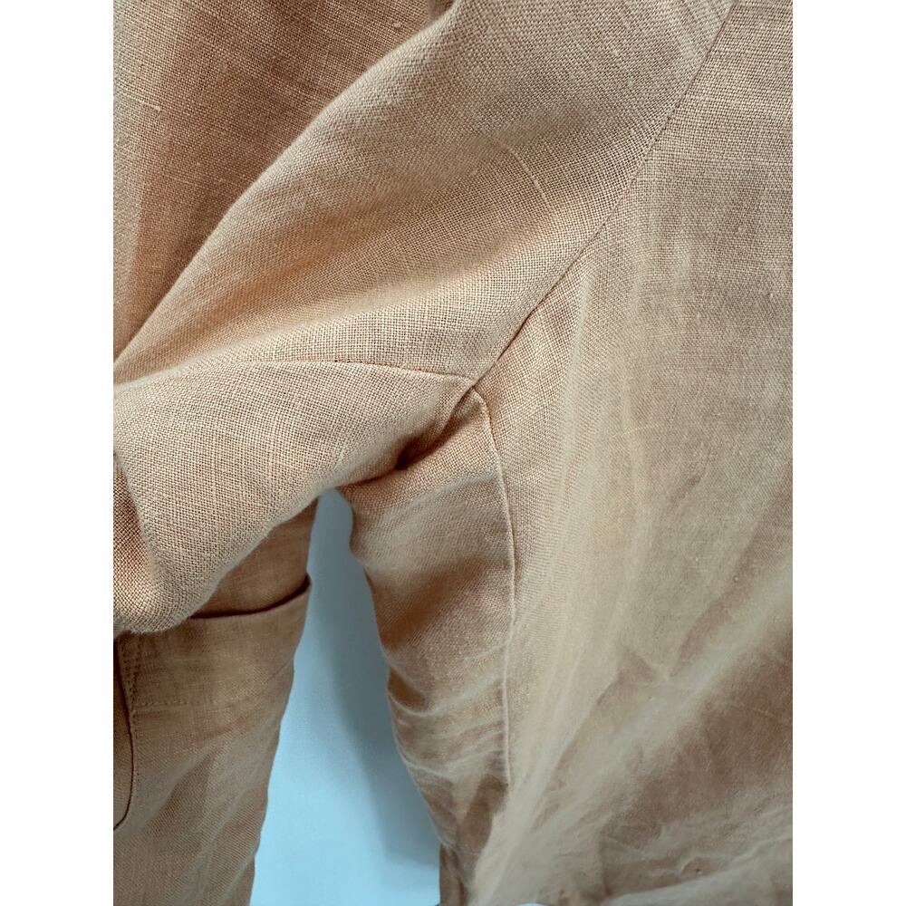 Linden Hill Womens Orange Linen Pants Size L Baggy Relaxed Fit Casual Coastal - Picture 5 of 8